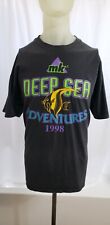 Vintage Mid-1990's MK3 Deep Sea Adventures Men's Black Graphic T-shirt Sz XLarge picture