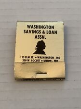 Vintage Washington Savings & Loan Assn. Matchbook Full Unstruck Ad Souvenir picture