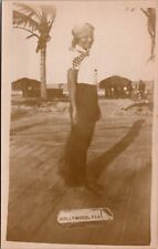 Real Photo Postcard Woman in a Hollywood, Florida Photo Studio picture