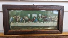 Antique Rare The Last Supper 1800'S Wooden Framed picture
