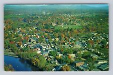 Fort Edward NY- New York, Aerial Of Town Area, Antique, Vintage c1976 Postcard picture