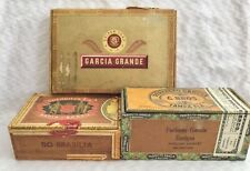 3 Vintage Cigar Boxes ~ Garcia Grande, Perfecto Garcia & Bros., Suerdieck S/A picture