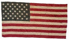 Circa 1887 RARE ANTIQUE 39 Star Historical American Flag Folk Art Primitive AAFA picture
