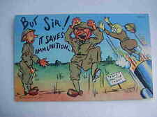 Scarce WWII Patriotic Anti-Axis Propaganda Postcard, Japanese Soldier, Artillery picture