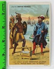 Vintage 1890 Empire Wringer Washing Columbus Native Indian Trade Card Concord NH picture