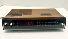 Toshiba Alarm Clock Radio Vintage Wood Grain Model RC-7180F Tested  picture