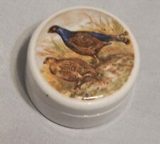 Vintage Eisenham The Gentleman's Relish Round Porcelain Covered Box Grouse Birds picture