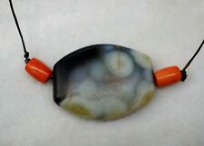 Ancient natural Roman Old  Agate bead Genuine Ancient Red Coral Beads Necklace picture