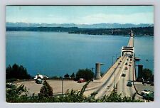 Seattle WA-Washington, Lake Washington Floating Bridge, Vintage Postcard picture