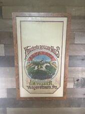 Vintage Yeager’s Roller Mills Native American Logo Flour Bag Framed  picture