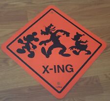 Disney Parks Mickey Goofy and Donald X-ING Road Sign Limited Release Rare 1990’s picture