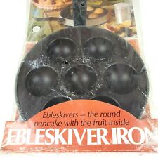 Vintage Nordic Ware Ebleskiver Iron Danish Non Stick Fruit Pancake Pan NOS picture