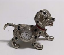 Dalmatian Puppy Figurine Rhinestone Clock by Elgin picture