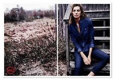 AG Adriano Goldschmied Jeans Daria Werbowy 2014 2-Page Print Magazine Ad picture