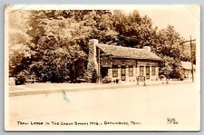 RPPC Tsali Lodge Great Smokey Mts Gatlinburg TN 1912 Cline Photo Postcard T7 picture