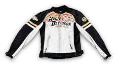 Harley-Davidson Jacket  Men's Size Large L Black White Mesh Riding Long Sleeve picture