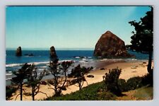 Cannon Beach OR-Oregon, Haystack Rock And The Needles, Antique Vintage Postcard picture