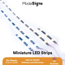 UK 12v Miniature LED Strip light for Model Railway Interior -Bright / Warm White picture