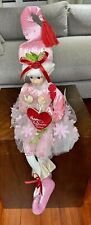 Cynthia Rowley Large 25” Valentine’s Day Elf Shelf Sitter Doll Pink girl picture