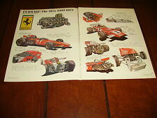1969 - 1973 FERRARI 312 RACE CAR ***ORIGINAL 1976 ARTICLE*** picture
