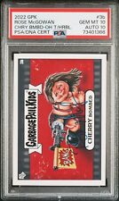 2022 GPK Oh the Horrible Cherry Bombed #3b Rose McGowan Autograph PSA 10 Auto 10 picture
