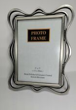 5x7 Antique Pewter Finish Swirl Line Style Photo Frame Lacquer Coated  picture