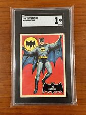🔥The BATMAN 1966 Topps #1 Rookie Card SGC1 Beautiful Appealing Front😞Sad Back picture