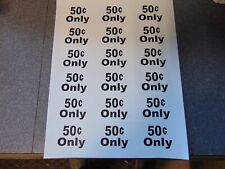 18 New 50 Cent Decal Stickers. Arcade Game, Skee Ball, Gambling, Vending, Etc. picture