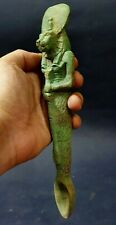 Ancient Egyptian Antiques Funeral Spoon Holded Goddess Sekhmet Egyptian Lion BC picture