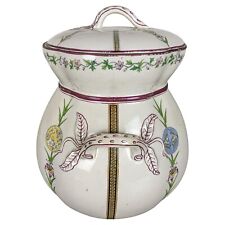 1880s Antique Bates Gildea Walker Polychrome Earthenware Pottery Chamber Pot 14