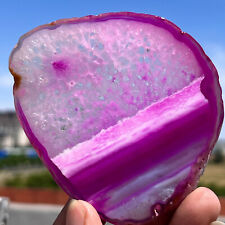 81G Natural and Beautiful Agate Geode Druzy Slice Extra Large Gem picture