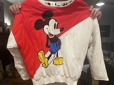 Vintage 80’s Mickey Mouse Reversible Print Sweatshirt One Size Disney Made picture