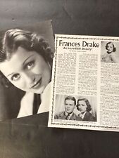Frances Drake Clippings Vintage Magazine Article An Incredible Beauty picture