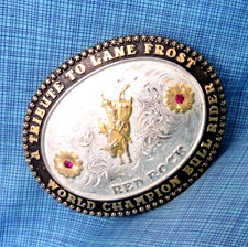 Gist Lane Frost Red Rock Belt Buckle Rodeo World Champion Bull Rider #LE .MDA009 picture