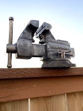 VINTAGE CRAFTSMAN 4'' SWIVEL ANVIL BENCH VISE CAST IRON VICE 25 LBS picture