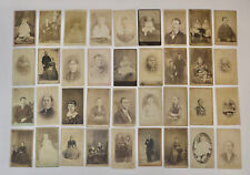 antique vintage set of 36 family portrait photographs of people picture