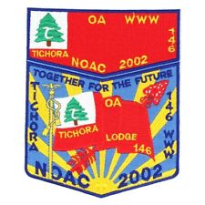 2002 NOAC Flag Tichora Lodge Flap Set Four Lakes Council Boy Scouts BSA WI OA picture