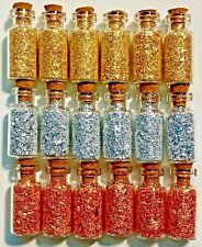 18 Bottles of Large...Copper - Silver & Gold Flakes.. Lowest price on the Net picture