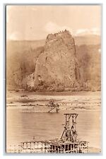 RPPC Fish Wheel and Castle Rock  Columbia River Highway OR Dimmitt Postcard W10 picture