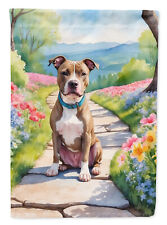 Pit Bull Terrier Spring Path Flag Canvas House Size DAC6686CHF picture