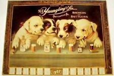 YUENGLING DRINKING DOGS 20 X 27 POSTER 1907 picture