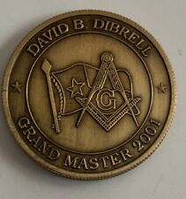 Masonic Lodge Coin Grand Master of Texas 2001 David B Dibrell AF & AM Mason picture