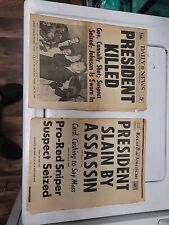 1963 John F. Kennedy Death Newspapers ( NY Daily News & Record American) Nov.... picture