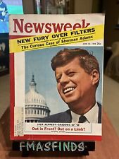 J2 1958 JOHN F KENNEDY JFK June 23 NEWSWEEK Magazine PRESIDENT CANDIDATE  picture