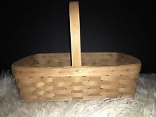 Vintage Classic LONGABERGER Basket 1985 w/ One Handle Handwoven USA picture