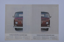 1969 Volkswagen Bus Vintage LEFTY RIGHTY Original Print Ad 2 page picture