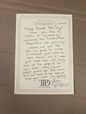 Taylor Swift   **Tortured Poets Department Letter**   RARE / RSD / 2024 ORIGINAL picture