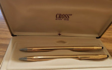 Cross Classic 14k Gold Filled Pen & Pencil Set Mint Condition picture