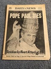 Daily News New York Vintage Newspaper “Pope Paul Dies” August 7, 1978 picture