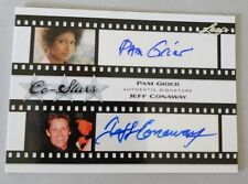 PAM GRIER/ JEFF CONAWAY CO-STARS 2011 LEAF POP CENTURY DUAL AUTOGRAPH CARD picture